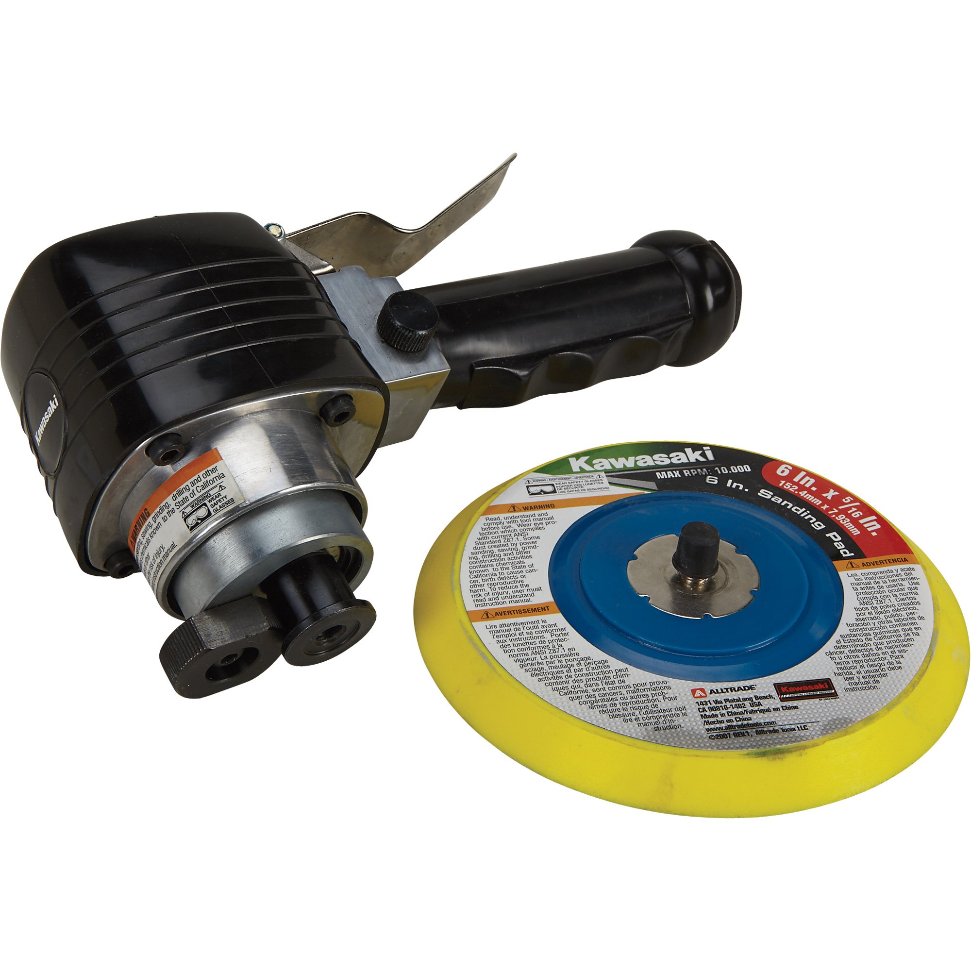 Kawasaki 6in. Dual Action Air Sander Northern Tool